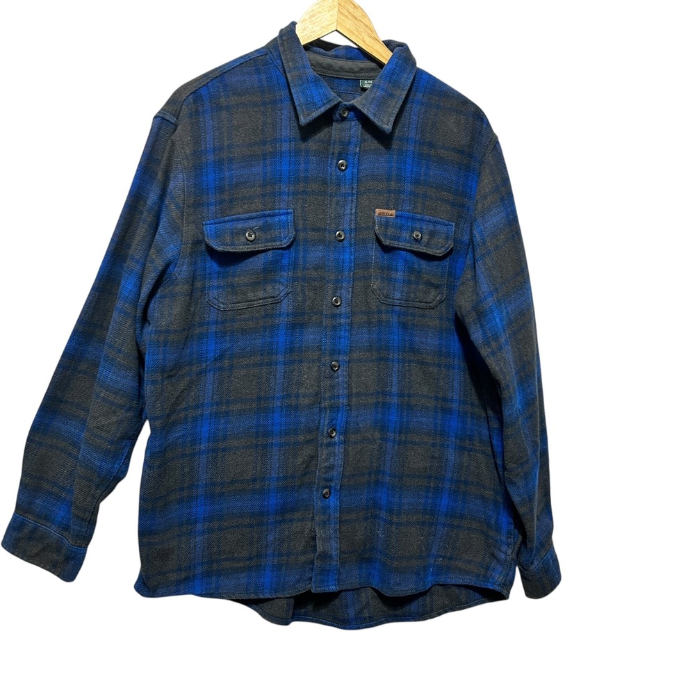 Orvis Men Flannel Shacket XLT‎ Blue Gray Plaid Outdoors Cabincore Rugged Utility